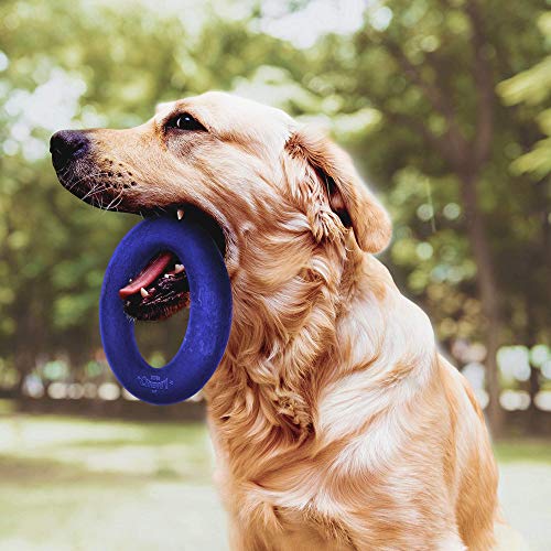 Tuff Pupper SuperChewer Tough Dog Ring Toy | Lifetime Replacement | Strong Natural Rubber | Chew Toys for Aggressive Chewers | Durable Tug Play | Strong Dog Ring Toy | Large Breed Tested - size: Large