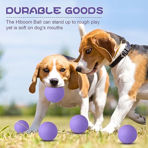 Hiboom 15 Pack Natural Rubber Tennis Balls for Dogs Catching Pet Dog Balls for Fetch Training 2.4 Inch Interactive High Bounce and Floatable pet Toy for Park Beach Gift(Purple) - color: Purple
