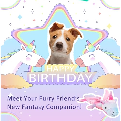 lilfrd Squeaky Crinkle Plush Unicorn Dog Toys, Dog Toys to Keep Them Busy, Tug of War & Pull Toys for Small, Medium Dogs Puppy - style: Unicorn
