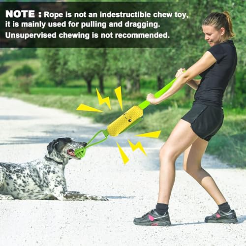 ETIAL Interactive Dog Tug Toy,Indestructible Dog Toys for Aggressive Chewers,Tough Squeaky Dog Rope Toys for Training,Tug of War Dog Toy Balls for Medium & Large Dogs (Corn) - style: Corn