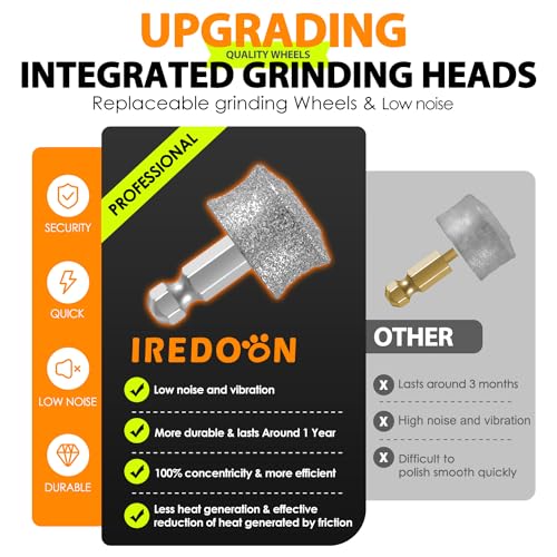 IREDOON Dog Nail Grinder Upgraded - Professional 3-Speed Super Quiet and Low Vibration Electric Pet Nail Grinder with 4 LED Lights - Painless Paws Grooming & Smoothing for Small to Large Dogs (Green) - color: Matte Green