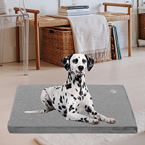 EMPSIGN Stylish Dog Bed Mat Dog Crate Pad Mattress Reversible (Cool & Warm), Water Proof Linings, Removable Machine Washable Cover, Firm Support Small to XX Large Dogs, Grey,XL(41''''*28''''*3'''') - color: Grey, size: XL(41"*28"*3")