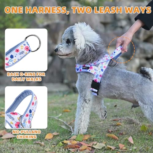 KOOLTAIL No Pull Harness Medium Size Dog with Handle, Easy Walk Puppy Vest Harness Neck & Chest Soft Paded Adjustable, Reflective & Lightweight Escape Proof Breathable Mesh Pet Running Harness, Blue M - color: Blue, size: Medium