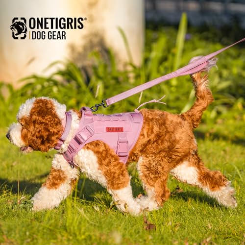 OneTigris Handled No-Pull Dog Walking Leash Long Traffic Leads for Medium to Large Dogs (Pink, 6FT) - color: Pink, size: 6FT