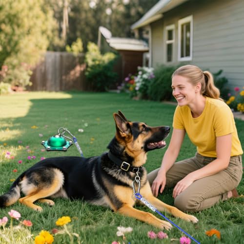 Catapamey Dog Tie Out Cable and Stake for Yard,with 2x20 FT Heavy Duty Cables(up to 200lbs),360° Swivel Dog Run Anchors- No Tangle,Ideal for Outdoor Camping - size: dog stake /2x20ft/200lbs