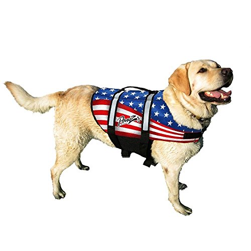 Doggy Life Jacket, American Flag, Medium - color: American Flag, size: Medium