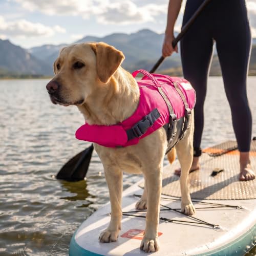 Outward Hound Granby Splash Pink Dog Life Jacket, Large - color: Pink, size: Large (Chest Girth: 28"-32")