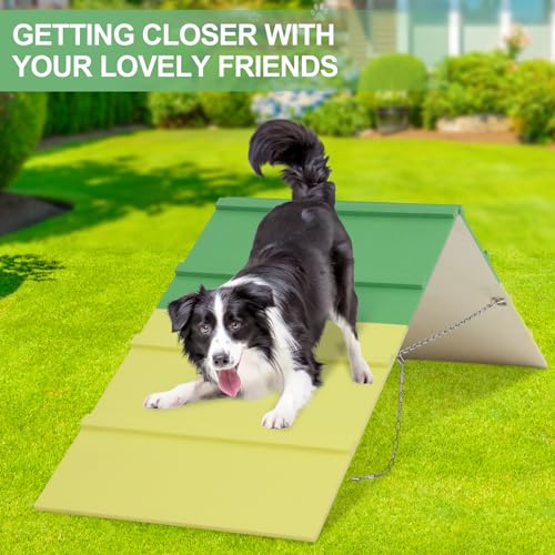 Dogs Agility A-Frame 74.8 x 18.9 Inch Dog Agility Equipment A-Frame Agility Training Equipment Dog Non-Slip Agility Course Equipment for Dogs Jumping Outdoor Dog Pet Ramp Climbing Playground - style: A-Frame