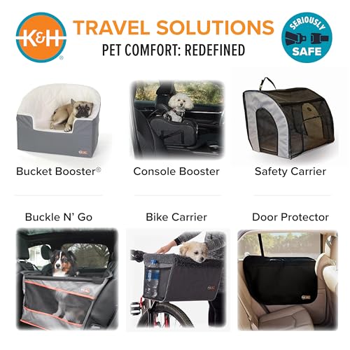 K&H Pet Products Enclosed Large Dog Car Seat, Travel Safety Carrier, Dog Travel Car Seat, Soft-Sided Covered Pet Carrier, Washable Pad, Multiple Entrances, Mesh Windows - Large 29.5 X 22 X 25.5in - size: 29.5"L x 22.0"W x 25.5"H
