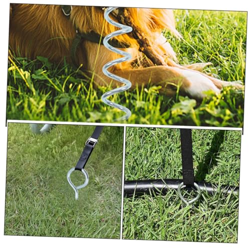 VICASKY Spiral Metal Dog Stake with Handle, Heavy-Duty Ground Anchor for Yard and Outdoor Use, Portable Pet Tie-Out Stake for Dogs