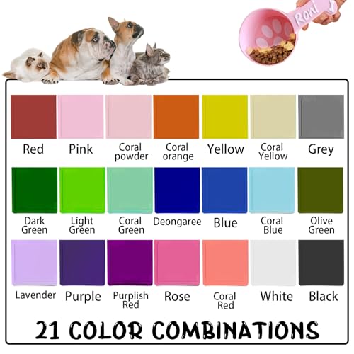 ubjva Personalized Dog Food Scoop Custom Cat Food Measuring Cup with Name Pet Accessories Gifts for Pet Lover - color: Round Paws&Photo