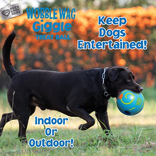 Wobble Wag Giggle Ball Interactive Dog Treat Dispensing Toy, Giggle Sounds Keeps Dogs Busy and Entertained, Pets Know Best - style: Treat