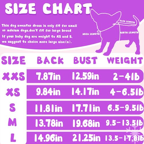 Fleece Dog Pajamas Winter Warm Dog Sweater for Small Dogs Thermal Soft Puppy Pjs Coat Stretchy Jumpsuit Doggie Pet Clothes Outfits Cat Apparel (Purple, Medium) - color: Purple, size: Medium