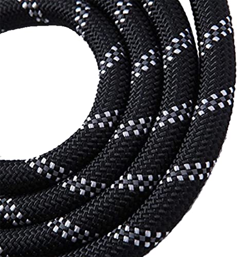 Strong Nylon Dog Leash Rope with Comfortable Padded Handle Training Lead for Medium and Large Breeds Dogs - Heavy Duty 5ft Long - color: Black