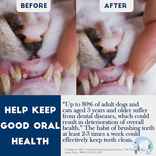Small Dog Toothbrush, Cat & Puppy Tooth Brushing Kit, Ultra Soft & Mini Head Teeth Brush for Kitten & Tiny Pet, Doggy Toothbrushes Deep Dental Clean, 2 PCS, Graywhite - style: Small dogs & large cats(2pcs,gray-white)