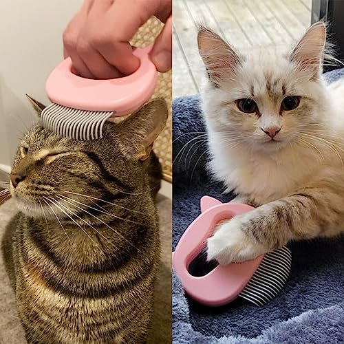 Leo's Paw The Original Pet Hair Removal Massaging Shell Comb Soft Deshedding Brush Grooming and Shedding Matted Fur Remover Dematting tool for Long and Short Hair Cat Dog Puppy Bunny (Pink) - color: Pink