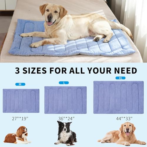 MARUNDA Dog Cooling Mat, No Need to Freeze Or Refrigerate This Cool Pet Pad Cat Mats- Keep Your Pet Cool, Machine Washable (Ocean Blue, 44" x 32" XL-Crate) - color: Ocean Blue, size: 44" x 32"- XL-Crate