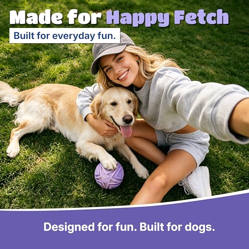 Dog Balls for Large Dogs, 7'' Large Dog Ball, Durable Outdoor Fetch Toy, Bouncy Floating Water Ball, Interactive TPR Foam Dog Toy for Large Breeds, Gentle on Teeth, Pink & Purple Ombre - color: Pink & Purple Ombre