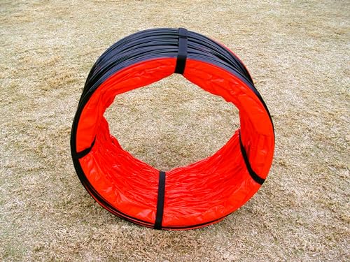 15' Heavy Duty Dog Agility Tunnel with 2 Sets of Tiedown System, Competition & Training, (Red), The Best for Dogs Under 30lbs, or find SHD Tunnels