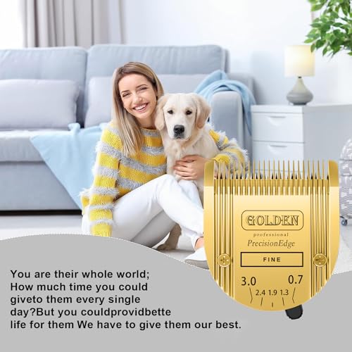 Adjustable 5 in 1 Blades Compatible with WAHL Arco,Bravura .Chromado,Creativa,Figura Dog Clippers for Dogs Grooming(Gold/3PC) - color: Gold-1