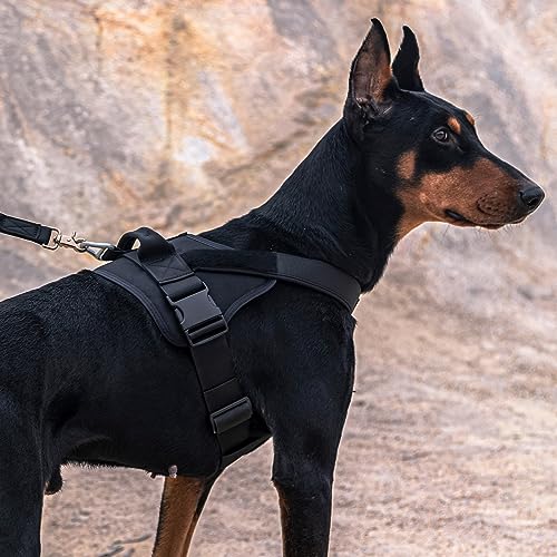 EXCELLENT ELITE SPANKER Tactical Dog Harness Patrol Harness Service Dog Vest Military Dog Vest Working Dog Vest with Handle(Coyote Brown-S) - color: Coyote Brown, size: S-(23.5 - 29.5")