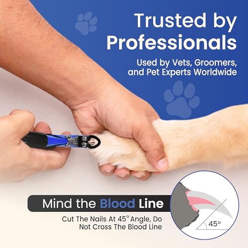 Resco Deluxe Dog Nail Clippers for Small to Medium Dogs - Professional USA-Made Guillotine Trimmer - Heavy Duty Steel, Blue - size: Small/Medium Clipper