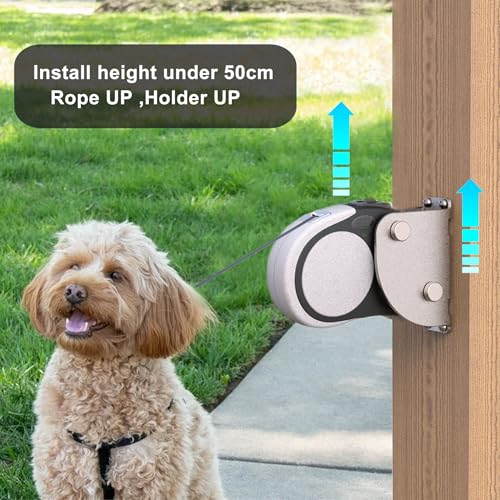 Heavy Duty Retractable Dog Leash Holder,Secure Wall Mount Dog Hitch and Parking Station for All Size Retractable Leashes,Rustproof&Chewproof Safety Anchor Use Indoor-Outdoor - size: Standard