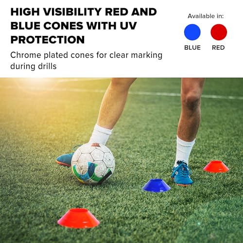 GSi Sports Training Cones for Agility Drills – Soccer & Basketball Multi-Sport Field Markers, Durable Flexible Cones in Multiple Shapes & Packs (20–80 Pack) - style: Mini - 80 Pack