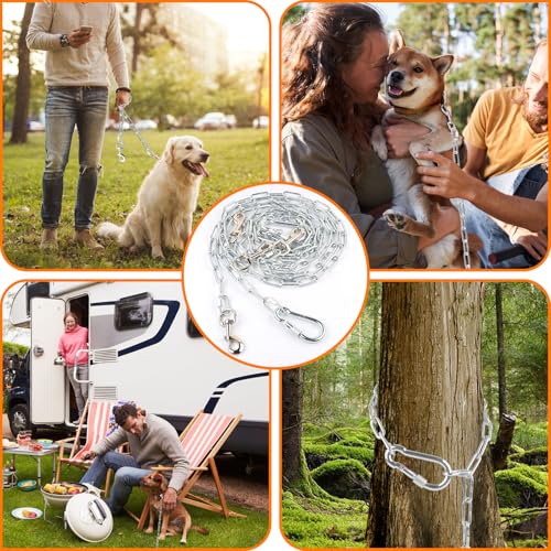 Chain Truck Bed Dog Tether for Two Dogs,Adjustable Double Safety Chew Proof Metal Truck Bed Dog Leash System for Pickup, SUV, Cars & Trucks (Silver) - color: Silver
