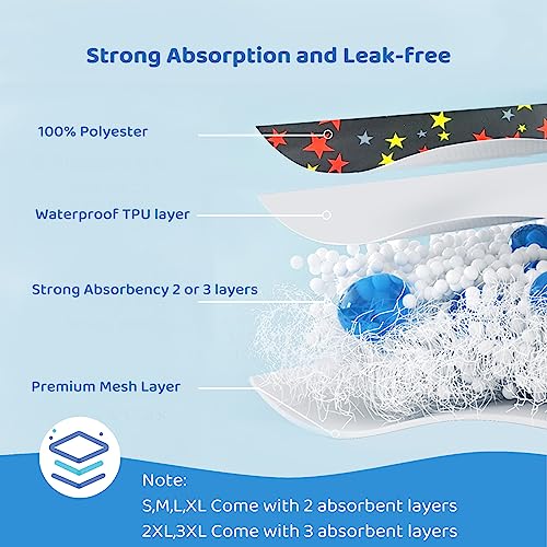 Reusable Dog Diapers Male High Absorbing Belly Band for Male Dogs Washable Dog Belly Band with Cute Patterns 5packs (XL, 18” - 21” Waist) - size: X-Large (18" to 21")