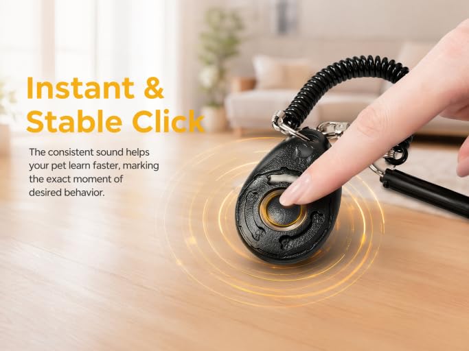 dog training clickers,puppy training tools,cat clicker trainer,Black | Pet Training Clicker for Cats Puppy Birds cat. Perfect for Behavioral Training 2-Pack