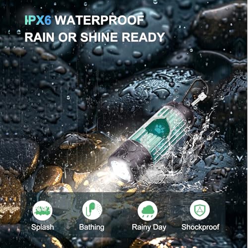 Tubasion 3-in-1 Dog Poop Bag Holder with Flashlight 7-Color, USB-C Rechargeable doggie bag holder for leash, IPX6 Waterproof Anti-Slip Clip Pet Waste Bag Dispenser for Walking (1 Dispenser, 30 Bags) - style: 1 Dispenser, 30 Bags