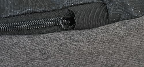 FurMe Graphite Cave Pet Bed with Blanket - Fluffy Small Dog Bed with Cover Cave for Medium Size & Small Dogs with Washable Cover, Calming & Cozy Pet Sleeping Nest