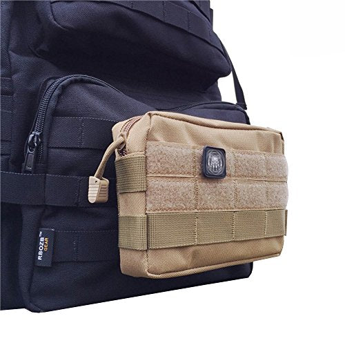 Molle Pouches, Tactical Admin Pouch Compact EDC Utility Gadget Gear Pouch Military Carry Accessory Belt Hanging Waist Bag - color: 2 pack-tan-7"(L) * 5.1"(H)