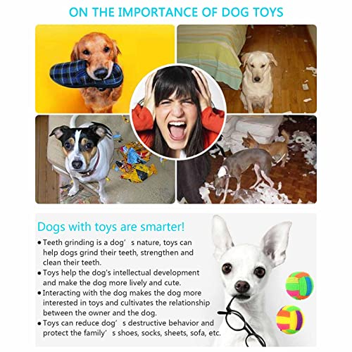Teething Ball Spiky Dog Glowing Pet Chew Ball Flashing Squeak Molar Ball Interactive Pet Dogs Chasing 2.36 Inch