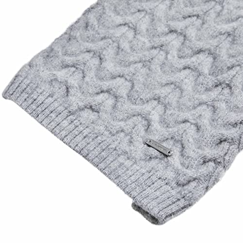 Blueberry Pet Classic Fuzzy Textured Knit Pullover Turtle-Neck Dog Sweater in Heather Grey, Back Length 16", Pack of 1 Clothes for Dogs - color: Heather Grey, Turtle-neck, size: 16 inch
