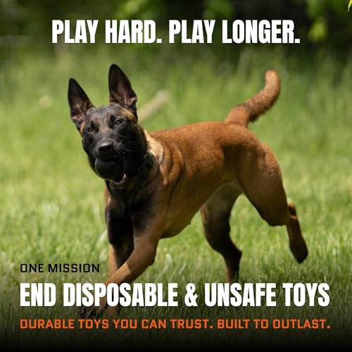 Monster K9 Scout Ball | Virtually Indestructible. Lifetime Guaranteed. | VULCRON™ Natural Rubber | Durable Dog Toy for Aggressive Chewers | Tough, Heavy Duty | Medium & Large Breed, 3" Pack of 2 - size: 2-Pack