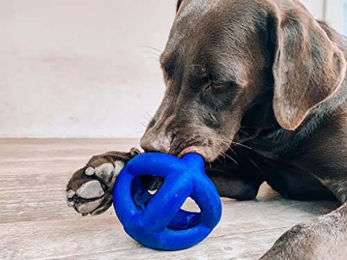 SuperChewer Tough Dog Cage Ball Toy | Lifetime Replacement | Strong Natural Rubber | Great Dog Fetch Toy | Chew Toys for Dogs | Ultra Durable Chew Toys fsor Aggressive Chewers | For Large Breeds - size: Large - 4 Inch / 8.5 oz