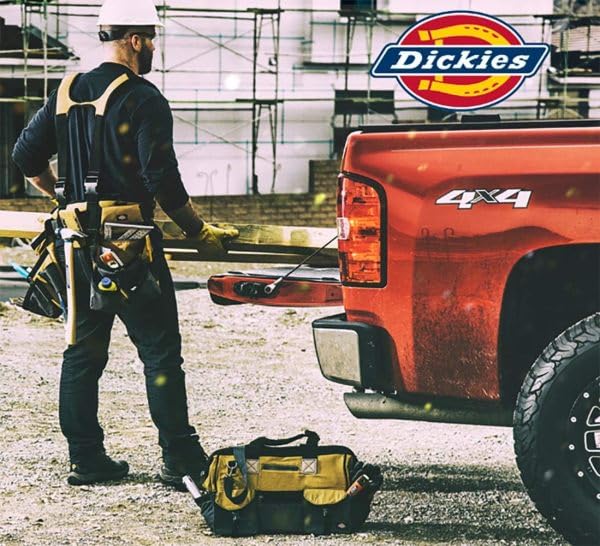 Dickies 2-Pocket Canvas Work Waist Apron, Suitable for Woodworkers, Artists, and Other Craftspeople - color: Black, style: Case of 6
