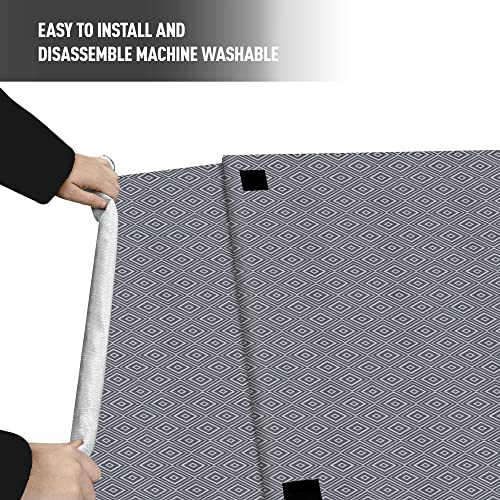 Pet Prime Dog Crate Cover for Wire Cages 36 Inch Indoor Breathable Polyester Pet Kennel Cover Machine Wash & Dry Double Door Lagre (Cover Only) - size: 36 inch