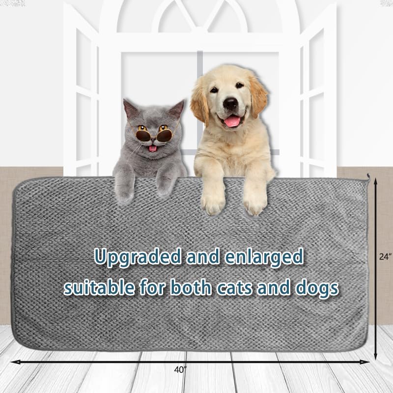NVNAN Microfiber Dog Towel for Drying Dogs, 40 x 24 Inch Super Absorbent Pet Bath Towel, Soft Quick-Drying Grooming Towel for Small & Large Dogs, Cats, Puppies, Grey - color: Grey