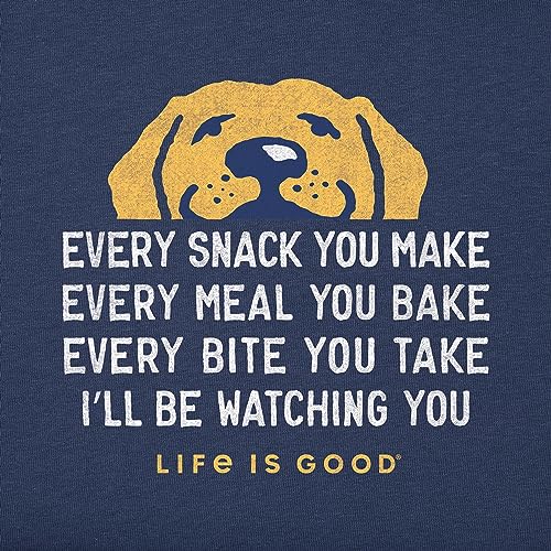 Life is Good. Mens Crusher Tee I'll Be Watching You, Darkest Blue - color: Darkest Blue, size: Small