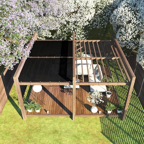 ColourTree 4' x 10' Black Shade Cloth with Grommets - 90% Sunblock, Durable Mesh Fabric Tarp for Dog Kennel Cover, Fence Privacy Screen, Greenhouse, Chicken Coop & Pet Playpen (We Make Custom Size) - color: Black, size: 0 4' x 1 0'