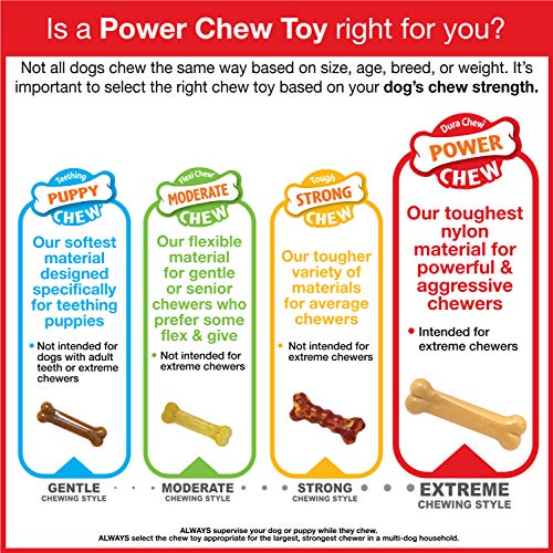 Nylabone Original Bone Power Chew Toy for Dogs, Durable Dog Toys for Aggressive Chewers, Flavor Frenzy Pancakes & Sausage, Roast Beef, & Lasagna, X-Small - Up to 15 lbs, 3 Pack - size: X-Small