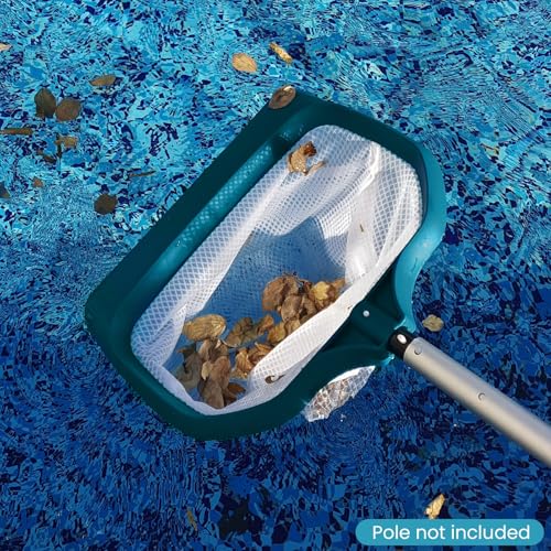 POOLWHALE Pool Skimmer Net - Upgrade Swimming Leaf Rake with Extra Wide Scoop Edge, Fine Mesh Nets for Pool Cleaning Leaves, Debris (Not Pole) - size: Diamond Pool Rake