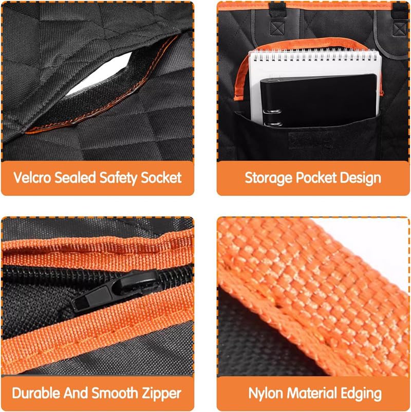 Dog Car Seat Cover for Back Seat, 100% Waterproof Pet Seat Cover with Mesh Visual Window, Scratchproof Nonslip Dog Hammock for Car, Bench & Cargo Liner Style, Universal Size Fits Cars, SUVs, Trucks