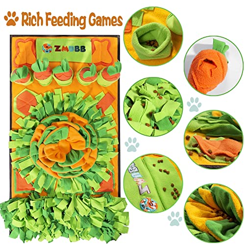 Pet Snuffle Mat for Dogs Sniff Mat Nosework Feeding Mat Slow Feeder Interactive Dog Puzzle Toys for Training and Stress Relief Encourages Natural Foraging Skills (31''x19'') - size: 31''x19''