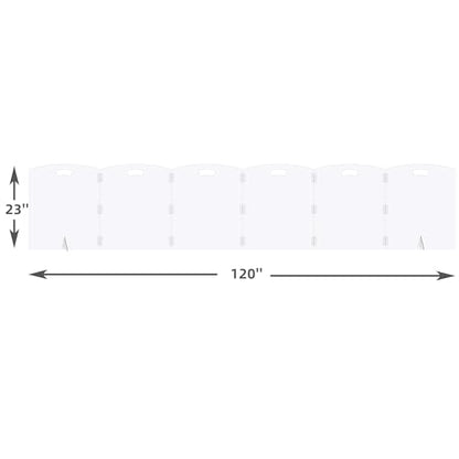Clear Freestanding Dog Gate for Indoor Use,Pet Gates for Doorways no Drilling,Acrylic Foldable Dog Gate for Stairs with Support Feet (6 Panel - 120''W x 23''H) - size: 6 Panel - 120''W x 23''H