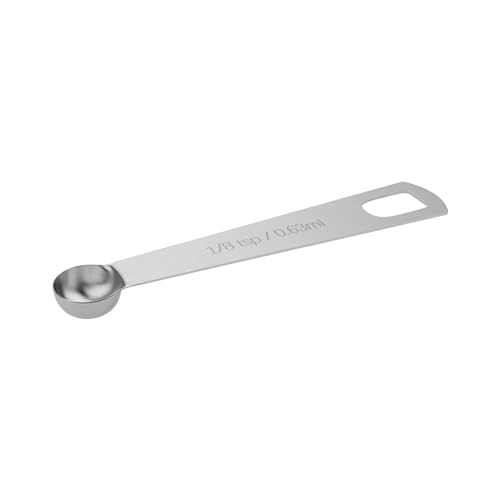 1PCS 1/8tsp (0.63ml) Single Measuring Spoon, Stainless Steel Individual Teaspoons Only - size: 1/8 tsp | 0.63 ml | 0.63 cc