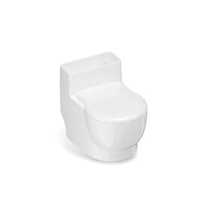 Leadigol Wall-Mounted Toilet Shaped Cat Water Dispenser,Stainless Steel Small Cat Food Bowls,Small Funny Bowl for Dogs and Cats(White)